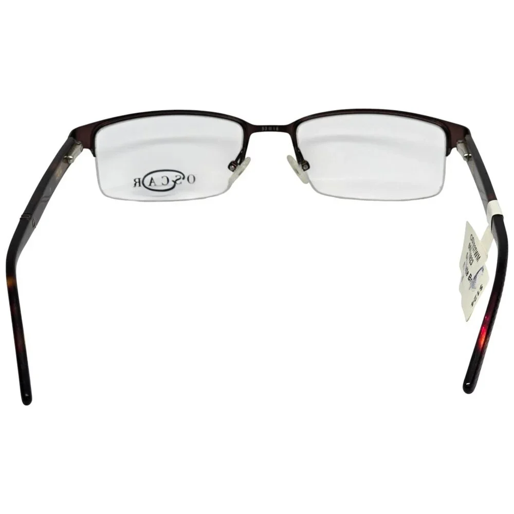 Oscar de la Renta OSM837WM Eyeglass Frames Semi Matte Brown 53-18-140 Half‎ Rim